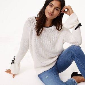 LOFT Tipped Tie Cuff Sweater